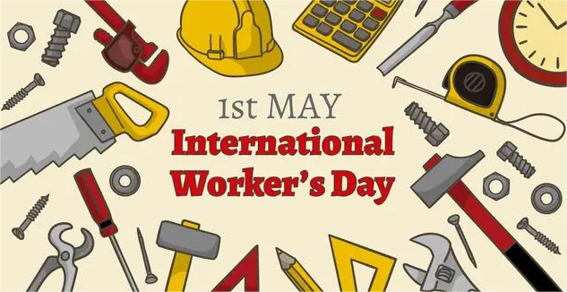 International Workers' Day Holiday Notice - 絵