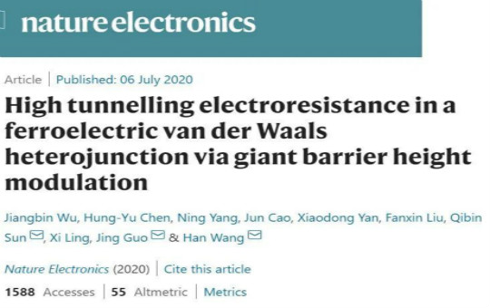 A high-performance memory solution based on van der Waals ferroelectric tunnel junction.